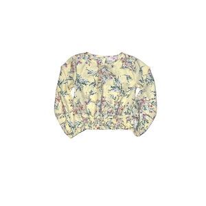 Gb Girls Yellow Floral Long‎ Sleeve Shirt Size 5